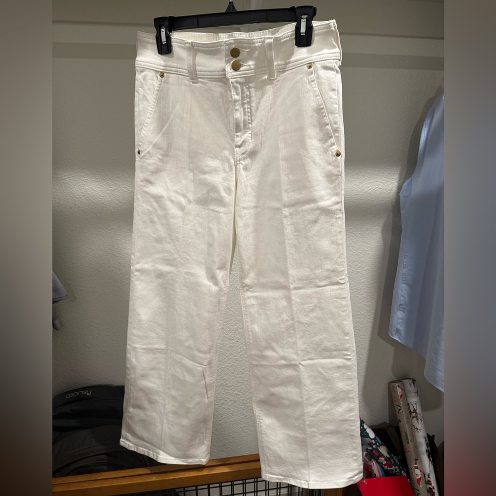 J. Crew Women's Cream Straight Leg Jeans